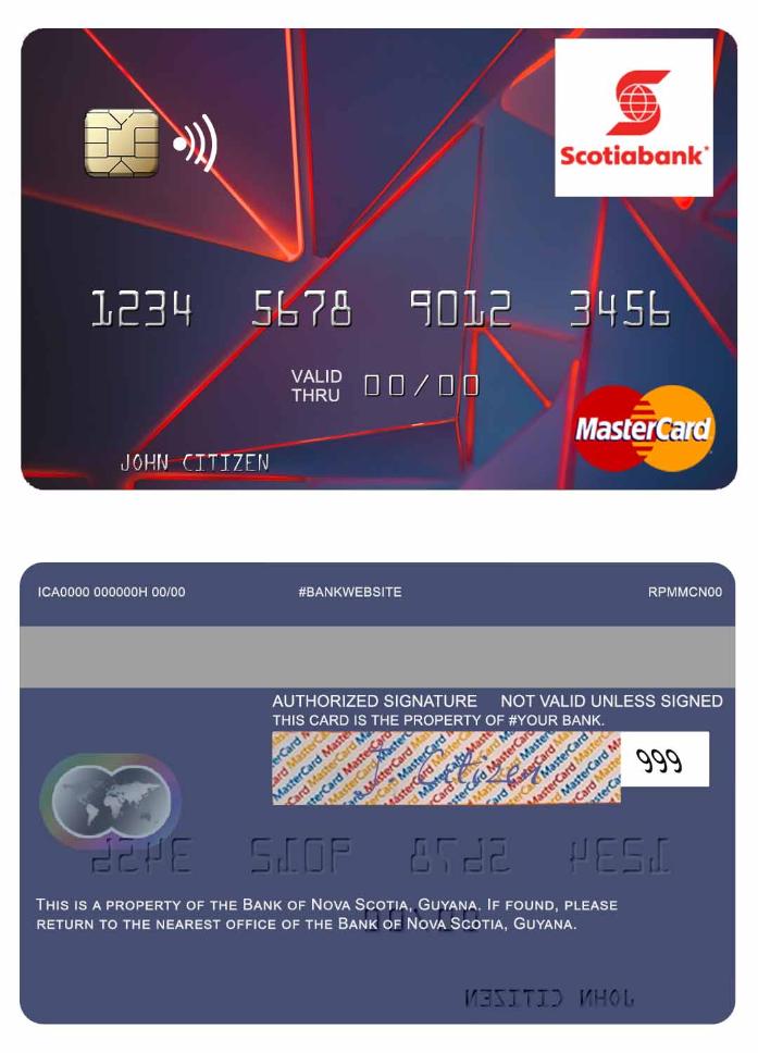 Guyana Bank of Nova Scotia mastercard
